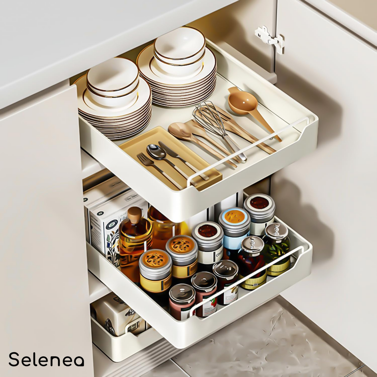 Slide-Out Cabinet Organizer